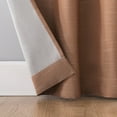 thumbnail image 5 of Archaeo Textured Linen Blend Total Blackout Grommet Top Curtain, 50"W X 96"L, Pecan Brown, 5 of 8