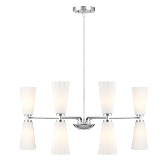 Meridian M100126CH 8-Light Chandelier in Chrome
