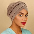 thumbnail image 2 of Solid Color Headband Scarf With Two Detachable Milk Silk Braids For Women Hair Accessories, 2 of 4