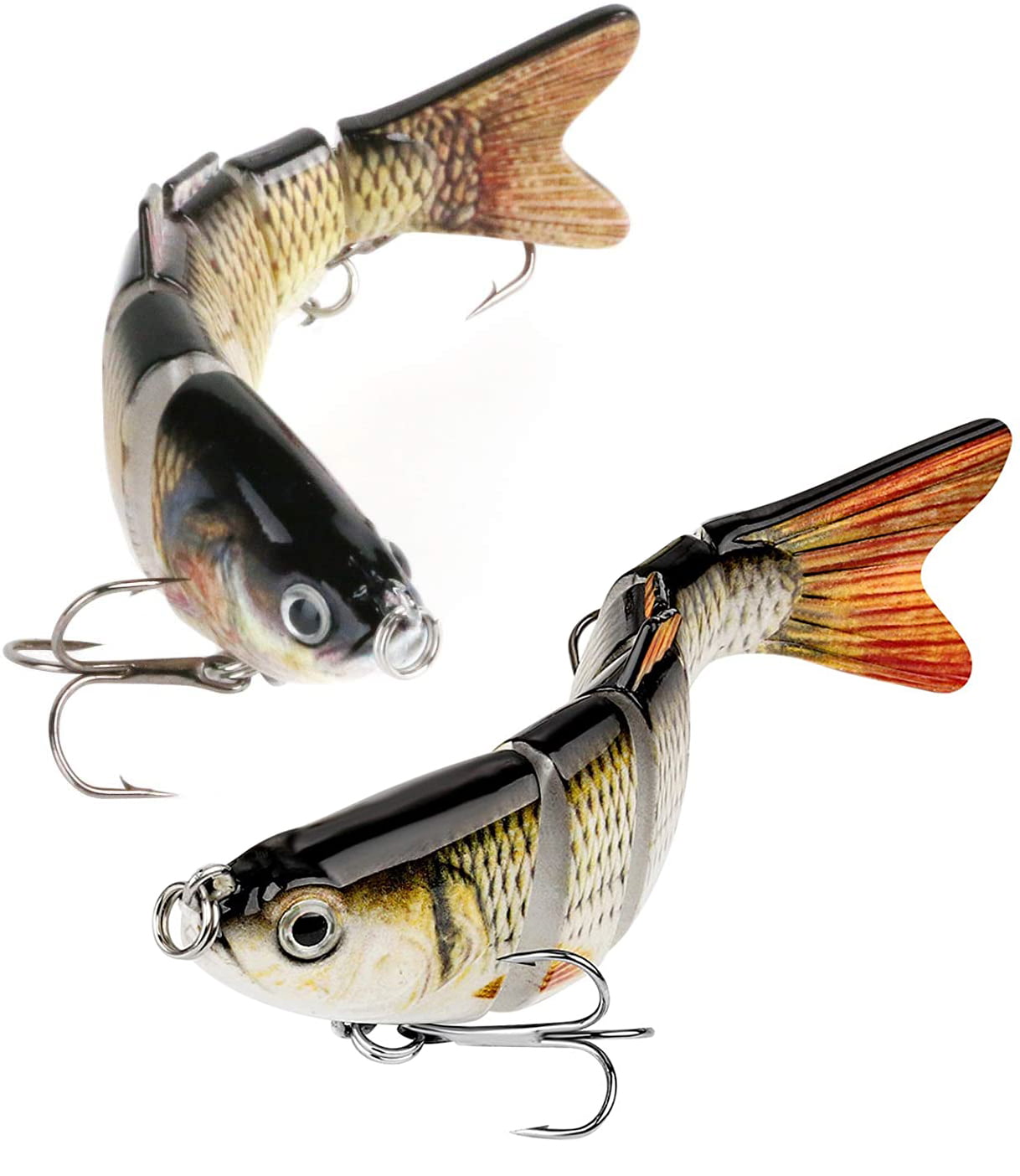 Fishing Lures Jointed Crankbaits Bass Minnow Fish Trout tackle 6Segment Swimbait 
