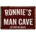thumbnail image 1 of RONNIE'S Man Cave Red Grunge Sign Metal 8x12 Decor 108120003343, 1 of 1