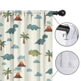 thumbnail image 4 of Blackout Kids Curtains,Light Green Dinosaurs Volcanoes Pattern Childrens Insulated Curtains Set Of 2,Bedroom Essentials,Toddler Room Decor 52"x63", 4 of 5