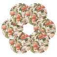 thumbnail image 7 of 6 Pcs Drink Coasters with Holder 3.94in Woven Coasters for Drinks Peach Fruit Pattern Coaster Set for Protection Table, 7 of 7