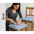 thumbnail image 4 of Soimoi 56 Inch Wide Polyester Canvas Fabric By 5 Yard - Leaves Print - Blue - Water-Resistant Outdoor & Upholstery Material, 4 of 7