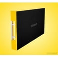 thumbnail image 6 of Home Redefined 17.5”x12” Rectangle Shagreen Faux Leather Decorative Serving Tray with Stainless Steel Metal Handles, Yellow, 6 of 7
