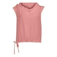 thumbnail image 5 of Multicolor Womens Blouses Women's Sleeveless Solid Color Cotton Shirt T Shirt Ladies Tops and Blouses, 5 of 6