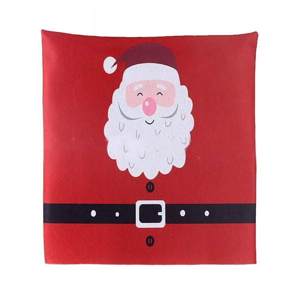 Christmas Chair Covers Cute Cartoon Santa forXmas Dining Slipcovers for Holiday Party Decor