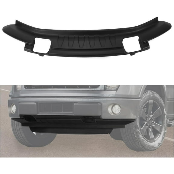 KOJEM Front Bumper Lower Valance for 2009-2014 Ford F150 4WD Replace for 9L3Z17626B FO1095228C with Fog Light Holes Air Dam Deflector Valance Panel