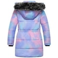 thumbnail image 2 of Chrisuno Girls Water Resistant Insulated Long Parka Soft Thickened Winter Coats Windproof Snow Outwear Pink&Ombre 14-16, 2 of 5
