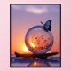 thumbnail image 3 of Cuadros Decorativos Bordado completo Sunset Butterfly 3-Strand 11CT Kit de algodón de punto de cruz impreso Tmvgtek embutido en tela, 3 of 9