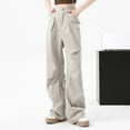 thumbnail image 2 of Sweatpants Baggy Women Casual Pants Loose Fit Straight Leg Solid Color With Studs Sweat Pants Women Khaki S, 2 of 4