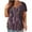 Purple, variant on Oalirro Women's Tops, Tees & Blouses Womens Blouses and Tops Casual Women Plus Size V-neck Tie-dye Print Button Short Sleeve Tops T-Shirt Blouse Black, XXXXXL