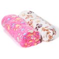 thumbnail image 2 of LUXMO 2 Pack Puppy Blanket for Pet Cushion Small Dog Cat Bed Soft Warm Sleep Mat, Pet Dog Cat Puppy Kitten Soft Blanket Doggy Warm Bed Mat Paw Print, 2 of 3
