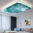 thumbnail image 3 of 2 Pack Magnetic Fluorescent Light Covers, 2x4 Ft,Summer Ocean Waves Watercolor Animal Blue Shark Magnetic Light Covers for Ceiling Lights Classroom Office Home Decor, 3 of 9