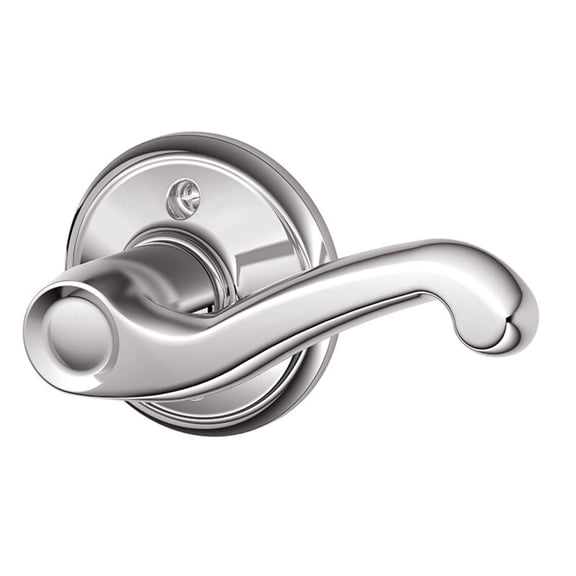 Schlage Residential F170 FLA 625 RH Grade 2 Single Dummy Flair Lever Bright Chrome Finish
