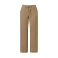 thumbnail image 6 of Mitankcoo Women's Cotton Drawstring Pants - Elastic Waist with Pockets - Relaxed Casual Long Trousers, 6 of 6