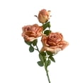 thumbnail image 3 of Artificial Rose Stem 24 Inch Silk Flowers With 3 Blooms Premium Polyester Material Wedding And Event Decor Indoor Use French Style Artificial Flower for Home, 3 of 5