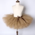 thumbnail image 4 of Falda tutú marrón para niñas pequeñas, falda de tul para fiesta de cumpleaños de princesa, ballet, baile, falda esponjosa para niñas, falda tutú para niños, 4 of 5