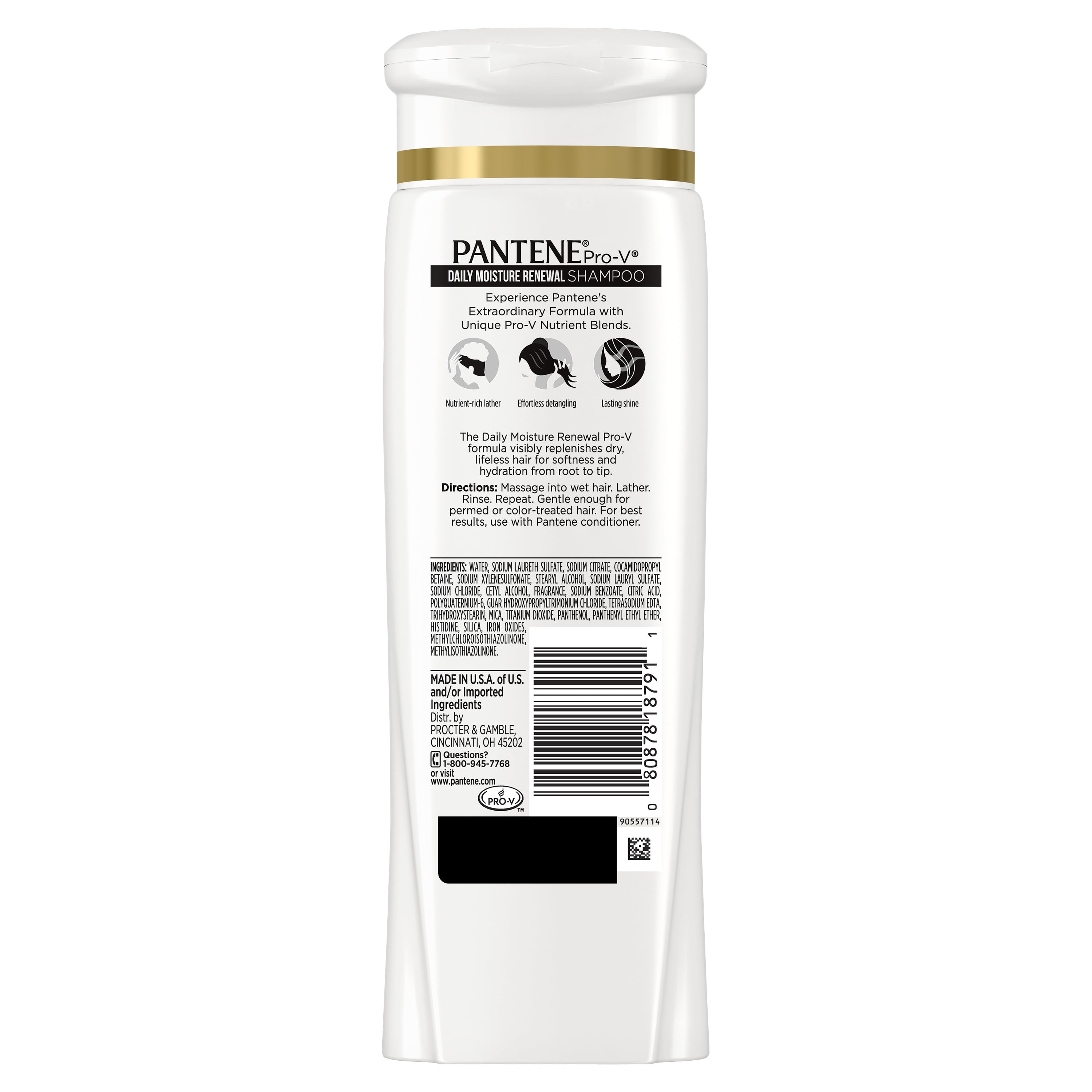 Pantene Pro-V Daily Moisture Renewal Detangling Shampoo, 11 fl oz