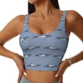 thumbnail image 2 of Lsque Cute Whale Printed Women'S Sports Bra, Compression, Moisture Wicking, High-Impact Sports Bra For Women,Supportive sports bra-X-Large, 2 of 9