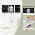thumbnail image 6 of 3 Piece Black and White Bathroom Canvas Wall Decor Ocean Under Moonlight Painting Print Full Moon Seascape Picture Artwork for Home Bedroom Living Room Wall Decor Easy to Hang 12"x16"x3 PCS, 6 of 6