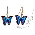 thumbnail image 3 of Fiudx Pendientes de Acrílico con Diseño de Gota de Oro Azul, Hebilla Flexible y Ligera, Elegante Accesorio de Moda, Ideal para Uso Diario, Bodas y Fiestas de Graduación, Regalo Perfecto para Mujeres, 3 of 6