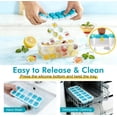 thumbnail image 6 of Asoricing Ice Cube Tray with Lid and Bin, 4 Pack Ice Trays for Freezer, Stackable Ice Bucket Kits with Storage Container for Kitchen, RV, Cocktail, Coffee, 6 of 9