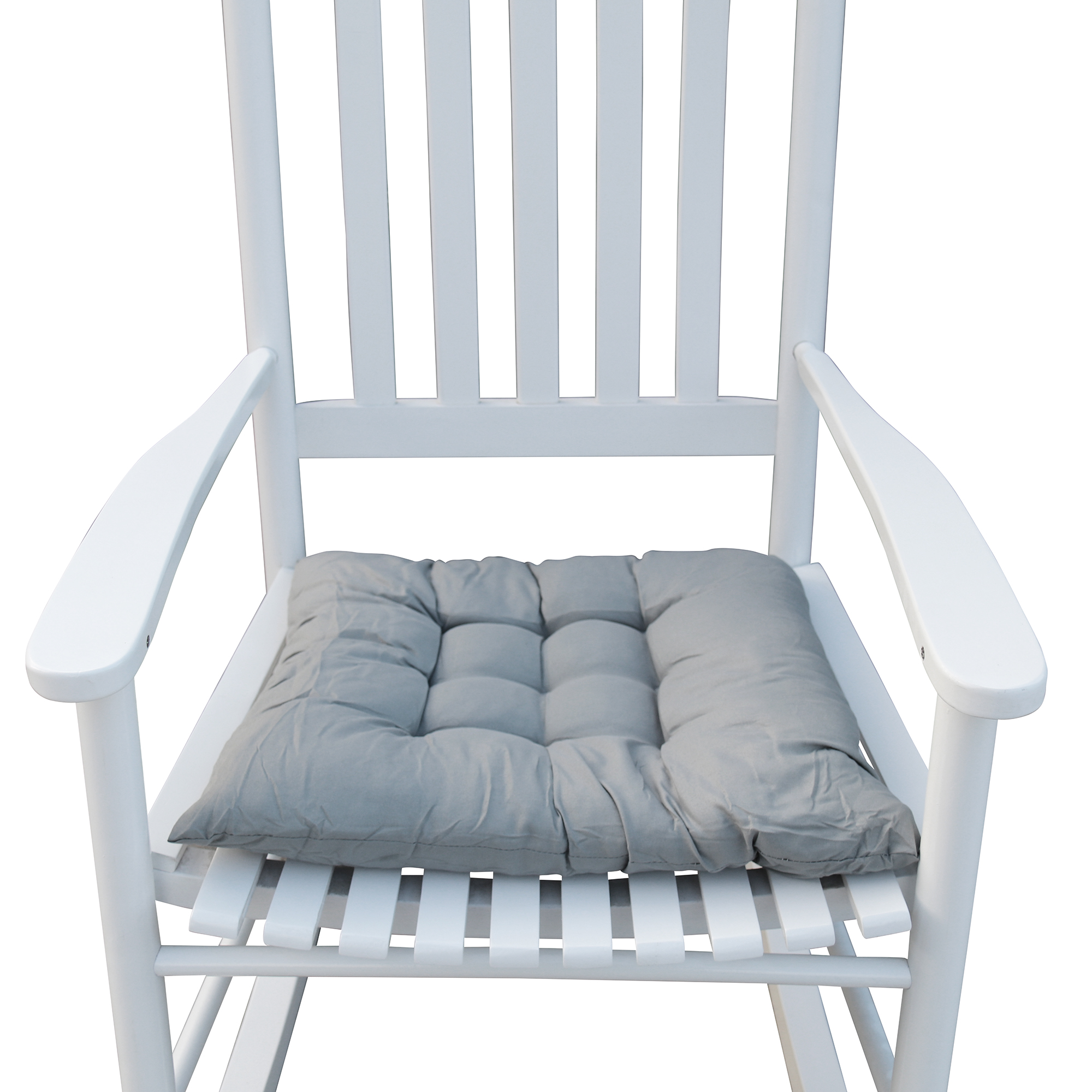 Outdoor Rocking Chair, Wood Rocker Chair for Porch Garden Patio, White24.5" L x 32.85" W x 45.3" H - image 3 of 7