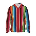 thumbnail image 2 of Lsque Mexican Serape Blanket Stripes UPF 50+ Lightweight Sun Protection Men's Women's Long Sleeve Shirt, Hoodie Performance -XX-Large, 2 of 9