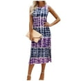 thumbnail image 1 of WILLBEST Vestidos de Lino para Mujer Vestido de Verano Informal y Sexy con Dobladillo y Abertura Extra Grande, 1 of 3