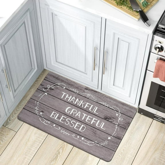 Thankful Anti Fatigue Standing Mat 18" x 30" Gray