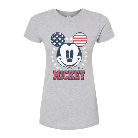 Disney - Mickey USA Ears - Juniors Fitted Graphic T-Shirt