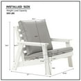 thumbnail image 4 of All-Weather Outdoor Single Sofa with Cushion, White/Grey, 4 of 4