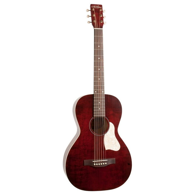 A&L Roadhouse Guitare Électrique Acoustique de Salon - Fini Rouge Tennessee