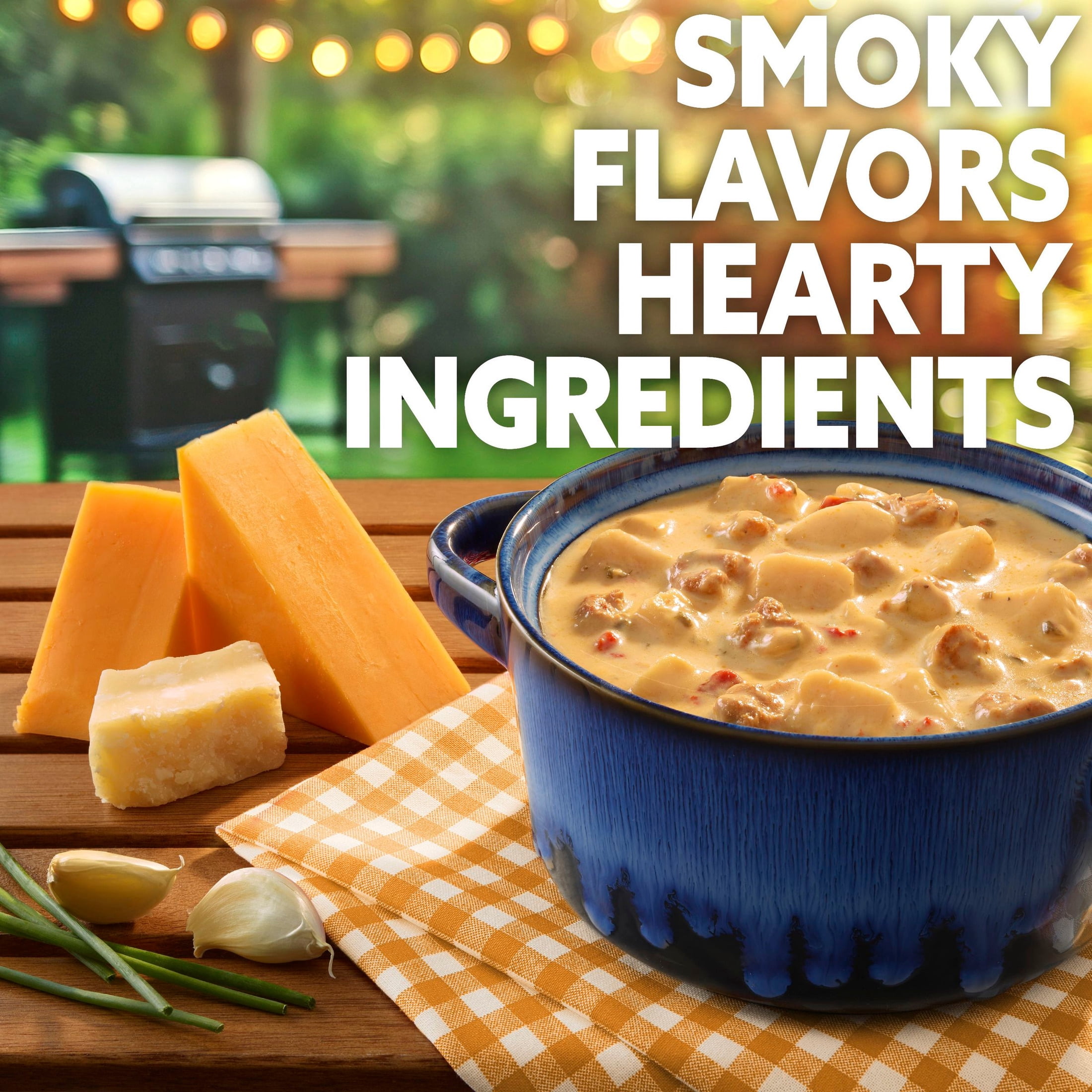 (12 pack) Progresso Pitmaster, Sausage and Beer Cheese with Potatoes, Canned Soup, 18 oz