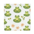 thumbnail image 2 of 1 Pack 20'' x20" Satin Table Napkins Dinner Napkins for wedding Party Decoration events Cute Frog Pattern, 2 of 6