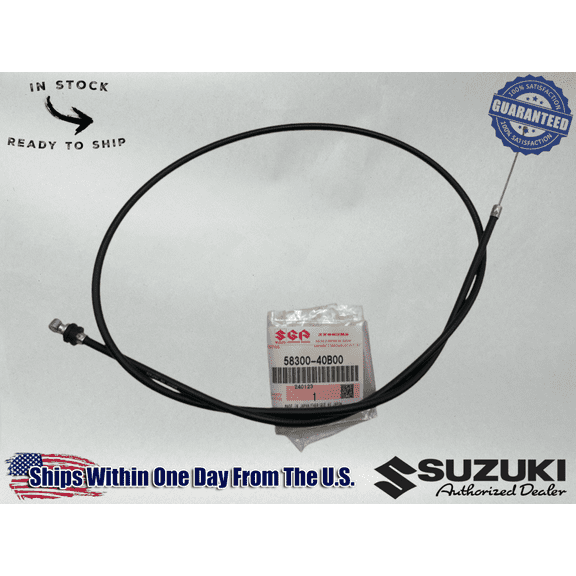 Suzuki Genuine OEM 1987-06 QUADSPORT LT 80 LT80 THROTTLE CABLE ASSY 58300-40B00