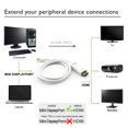 thumbnail image 4 of SatelliteSale Unidireccional Mini DisplayPort a Cable HDMI Macho a Maldito PVC Cordón blanco (3 pies) SatelliteSale Cable de DisplayPort, 4 of 7