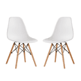 thumbnail image 4 of Aykah Chaises de Salle à Manger Eiffel Blanches, Ensemble de 2, 4 of 4