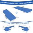 thumbnail image 3 of Pieces Couch Cushion Covers for Sectional Sofa Seat Slipcover Stretch Sectional Couch Cover for L Shape Left/Right Chaise with Elastic Bottom ( Seater + Chaise Light ), 3 of 7