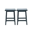 thumbnail image 5 of (3 pack) Mainstays Indoor 24" Counter Height Backless Saddle Wood Stool Set of 2 In Black, 5 of 9