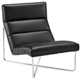 thumbnail image 2 of LexMod Reach Upholstered Vinyl Lounge Chair-Color:White, 2 of 5