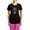 With Pink Pant, variant on CafePress - Colorskull On Black Pajamas - Women's Short Sleeve Print T-Shirt and Pants Dark Cotton Pajama Set
