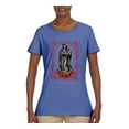 thumbnail image 2 of Wild Bobby, Our Lady of Guadalupe Blessed Virgin Mary Religious, Inspirational/Christian, Women Graphic Tee, Light Blue, Large, 2 of 3