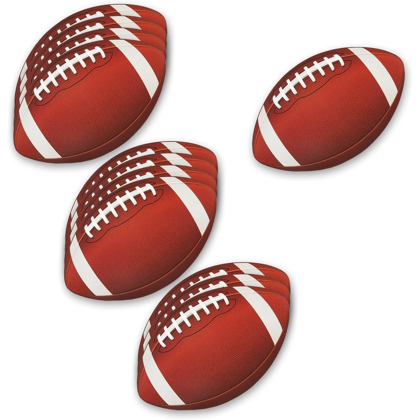 12-Pack Football Cutouts - Football Cutouts for Sports Themed Celebrations, Football Party Decorations, Tailgate Party Supplies, 13 X 8 inches