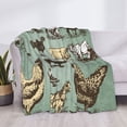 thumbnail image 3 of Balery Vintage Farm Animals Manta de Franela con Dibujo, Lujo Ultra Suave y Cálido, Antipelusa y Resistente a las Arrugas para Cama, Sofá, Camping -40"x30", 3 of 6