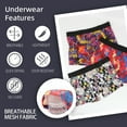 thumbnail image 4 of 3 PACK Big and Tall Mens Boxer Briefs Scrawl Print Plus Size Underwear Comfy Moisture Wicking Boxers, 4 of 5