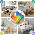 thumbnail image 4 of Colorful Tie Dye Wave Pattern Square Tablecloth,Waterproof Square Table Cover,Wipeable Spillproof Washable Table Cover for Home Kitchen Party Decor 42"X42"(107x107cm), 4 of 6