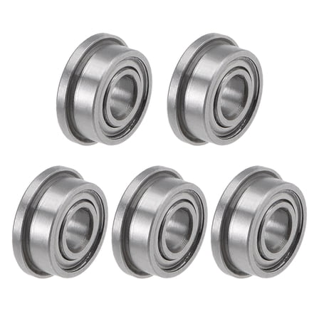 F683ZZ Flange Ball Bearings 3mm x 7mm x 3mm Steel Shielded Chrome Steel Z2 5pcs