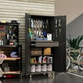 thumbnail image 6 of Gaeanet 71" H Metal Storage Cabinet on Wheels with Pegboards & Drawer,Lockable Rolling Steel Tool Chest Cabinet for Garage,Warehouse,Home Office,Assembly Required,Black, 6 of 9